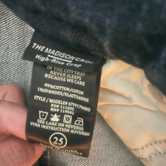 The Madison Ripped Fray Hem High Waist Crop Straight Leg Jeans (My Type) - Picture 6 of 6